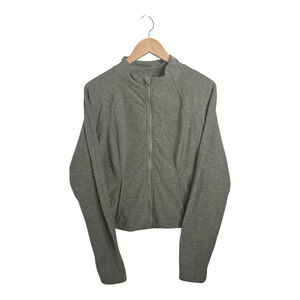 Yogalicious Women's Green Full Zip Cropped Performance Jacket XXL